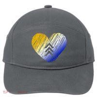 Support Down Syndrome Heart 7-Panel Snapback Hat