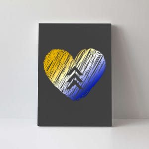 Support Down Syndrome Heart Canvas