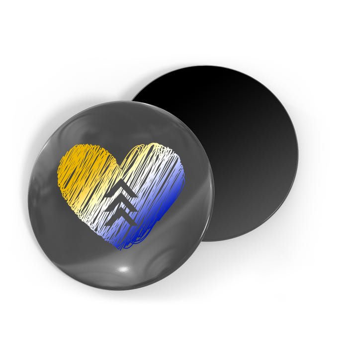 Support Down Syndrome Heart Magnet