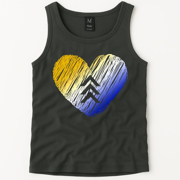 Support Down Syndrome Heart Tank Top