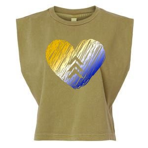 Support Down Syndrome Heart Garment-Dyed Women's Muscle Tee