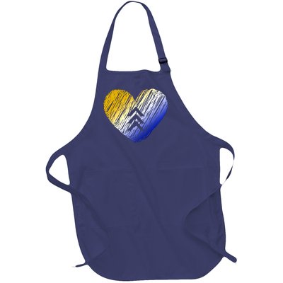 Support Down Syndrome Heart Full-Length Apron With Pockets