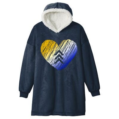 Support Down Syndrome Heart Hooded Wearable Blanket