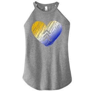 Support Down Syndrome Heart Women's Perfect Tri Rocker Tank