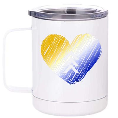 Support Down Syndrome Heart 12 oz Stainless Steel Tumbler Cup