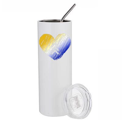 Support Down Syndrome Heart Stainless Steel Tumbler