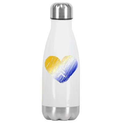 Support Down Syndrome Heart Stainless Steel Insulated Water Bottle