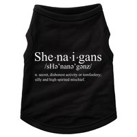 Shenanigans Definition St Patricks Day Funny Doggie Tank