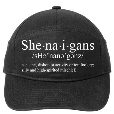 Shenanigans Definition St Patricks Day Funny 7-Panel Snapback Hat