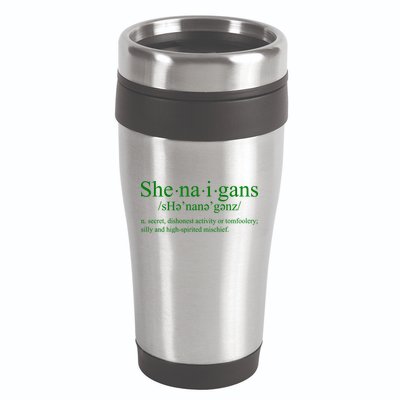 Shenanigans Definition St Patricks Day Funny 16oz Travel Tumbler