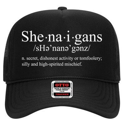 Shenanigans Definition St Patricks Day Funny Trucker Hat