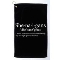 Shenanigans Definition St Patricks Day Funny Golf Towel