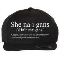 Shenanigans Definition St Patricks Day Funny Wool Snapback Cap