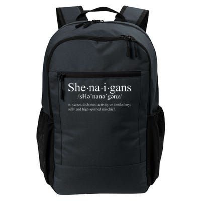 Shenanigans Definition St Patricks Day Funny Daily Commute Backpack