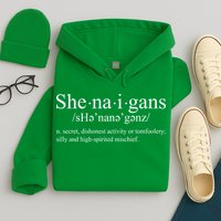 Shenanigans Definition St Patricks Day Funny Hoodie