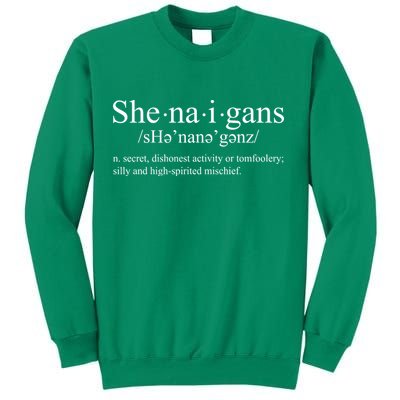Shenanigans Definition St Patricks Day Funny Sweatshirt