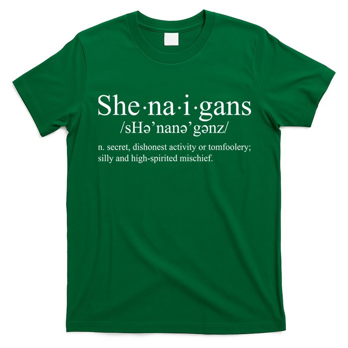 Shenanigans Definition St Patricks Day Funny T-Shirt