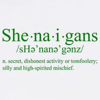 Shenanigans Definition St Patricks Day Funny Garment-Dyed Sweatshirt