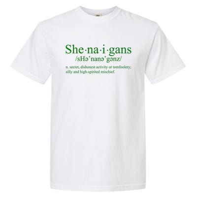 Shenanigans Definition St Patricks Day Funny Garment-Dyed Heavyweight T-Shirt