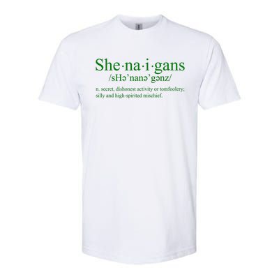 Shenanigans Definition St Patricks Day Funny Softstyle CVC T-Shirt