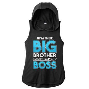 Sibling Day Schwester Bruder Ich Bin Der Große Boss Ladies PosiCharge Tri-Blend Wicking Draft Hoodie Tank