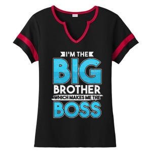 Sibling Day Schwester Bruder Ich Bin Der Große Boss Ladies Halftime Notch Neck Tee