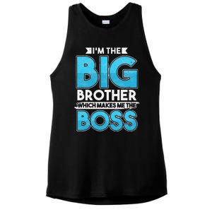 Sibling Day Schwester Bruder Ich Bin Der Große Boss Ladies PosiCharge Tri-Blend Wicking Tank