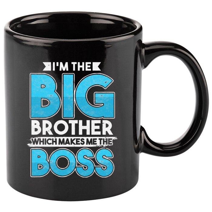 Sibling Day Schwester Bruder Ich Bin Der Große Boss 11oz C Handle Ceramic Mug