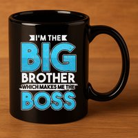 Sibling Day Schwester Bruder Ich Bin Der Große Boss 11oz C Handle Ceramic Mug