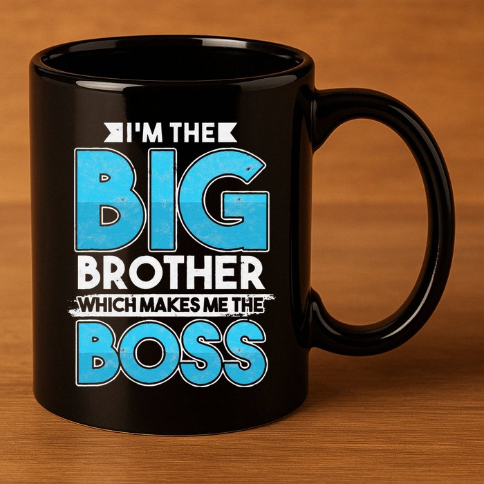 Sibling Day Schwester Bruder Ich Bin Der Große Boss 11oz C Handle Ceramic Mug