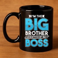 Sibling Day Schwester Bruder Ich Bin Der Große Boss 11oz C Handle Ceramic Mug