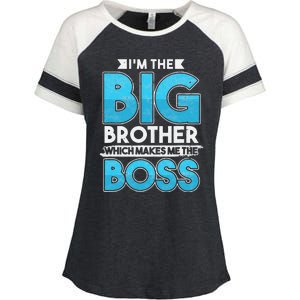 Sibling Day Schwester Bruder Ich Bin Der Große Boss Enza Ladies Jersey Colorblock Tee