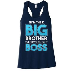 Sibling Day Schwester Bruder Ich Bin Der Große Boss Women's Racerback Tank