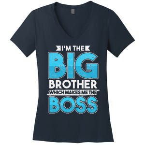 Sibling Day Schwester Bruder Ich Bin Der Große Boss Women's V-Neck T-Shirt