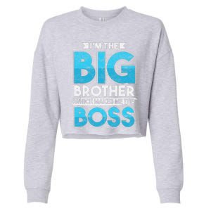 Sibling Day Schwester Bruder Ich Bin Der Große Boss Cropped Pullover Crew