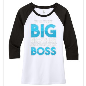 Sibling Day Schwester Bruder Ich Bin Der Große Boss Women's Tri-Blend 3/4-Sleeve Raglan Shirt