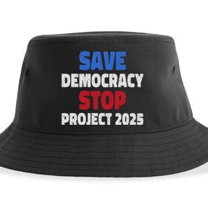 Save Democracy Stop Project 2025 Presidential Election Design Sustainable Bucket Hat