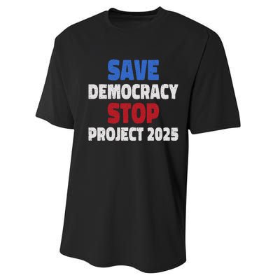 Save Democracy Stop Project 2025 Presidential Election Design Performance Sprint T-Shirt