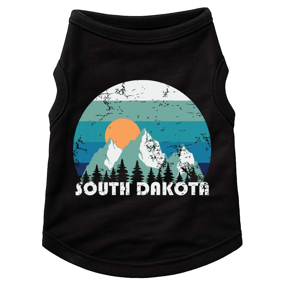 South Dakota State Retro Vintage Doggie Tank