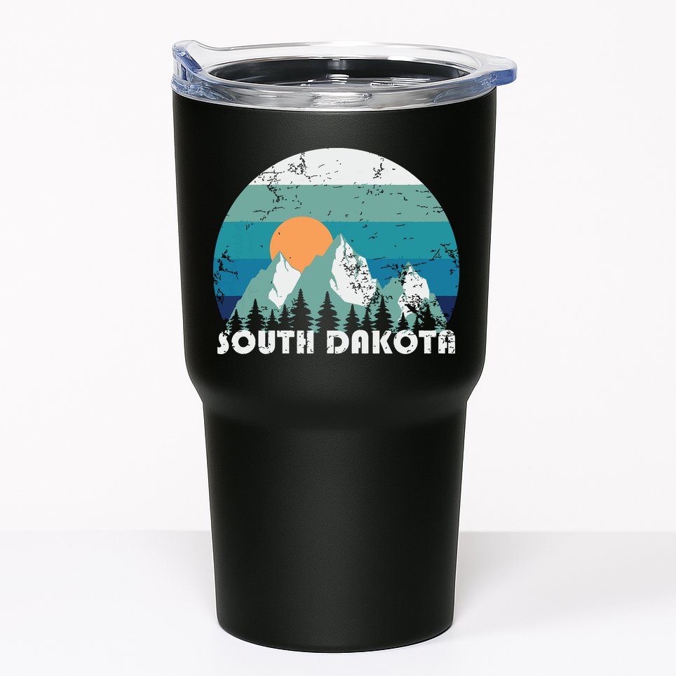 South Dakota State Retro Vintage Tumbler