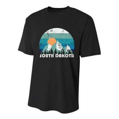 South Dakota State Retro Vintage Youth Performance Sprint T-Shirt