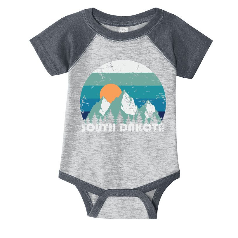 South Dakota State Retro Vintage Infant Baby Jersey Bodysuit