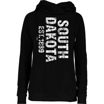 South Dakota State Patriotic American Usa Distressed Design Womens Funnel Neck Pullover Hood