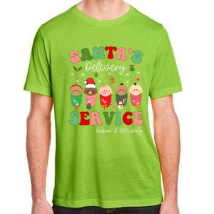 SantaS Delivery Service Christmas Labor Delivery Nurse L And D Cool Gift Adult ChromaSoft Performance T-Shirt