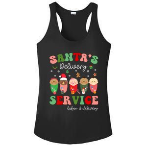 SantaS Delivery Service Christmas Labor Delivery Nurse L And D Cool Gift Ladies PosiCharge Competitor Racerback Tank