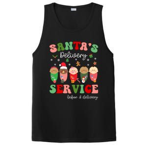 SantaS Delivery Service Christmas Labor Delivery Nurse L And D Cool Gift PosiCharge Competitor Tank