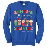 SantaS Delivery Service Christmas Labor Delivery Nurse L And D Cool Gift Sweatshirt