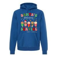 SantaS Delivery Service Christmas Labor Delivery Nurse L And D Cool Gift Premium Hoodie