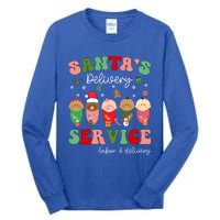 SantaS Delivery Service Christmas Labor Delivery Nurse L And D Cool Gift Tall Long Sleeve T-Shirt