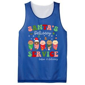 SantaS Delivery Service Christmas Labor Delivery Nurse L And D Cool Gift Mesh Reversible Basketball Jersey Tank